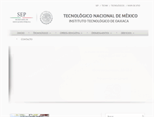 Tablet Screenshot of itoaxaca.edu.mx